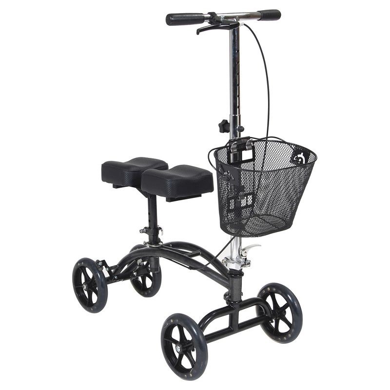 Drive Medical Dual Pad Steerable Knee Walker with Basket, Alternative to Crutches, 1 of 7