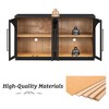 YOOCOZZ MDF 4-Door Arched Sideboard Buffet Cabinet with Glass Doors and Adjustable Shelves - 4 of 4