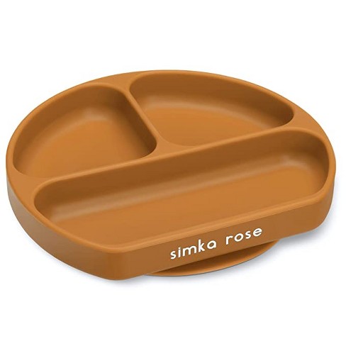 Simka Rose Silicone Baby Bowl and Spoon Set, Peach