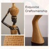 NotArt Gold Resin Sculpture, Handcrafted Vintage Figurine with Woven Patterns - 2 of 4