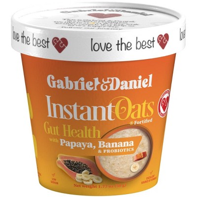 Instant Oatmeal with Papaya and Banana – Organic, Non-GMO, Gluten-Free Oats – High Fiber & Protein for a Nourishing & Quick Breakfast (Pack of 6)
