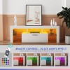51" Modern TV Stand for 55 Inch TV with Glass Shelves,Entertainment Center for Living Room-Baofuwish - 3 of 4
