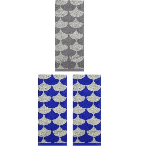 REGALWOVEN 3 Pack Geometric Pattern Soft Absorbent Cotton Hand Towels for Bathroom 13" x 29" - 1 of 4
