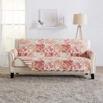 Great Bay Home Floral Patchwork Reversible Furniture Protector