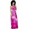 LA LEELA Women's House Daily Routine Evening Wear Boho A line Smocked Dresses Evening Long Tube Top Slit Maxi Dress for Women - 4 of 4