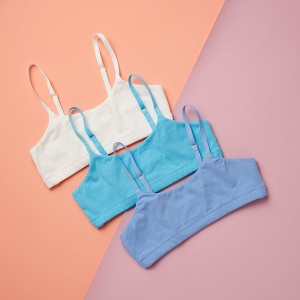Yellowberry 3PK Girls' Super Soft Cotton First Training Bra with Convertible Straps - 1 of 4