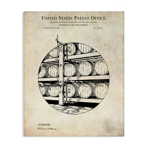Stupell Industries W. Aging Barrel Detailed Vintage Patent Diagram, 16" x 20" - 1 of 4