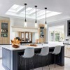 LNC Erufokoorig 1-Light 6.1" Modern Cylinder Mini Pendant Lighting, Matte Black and Seeded Glass - 4 of 4