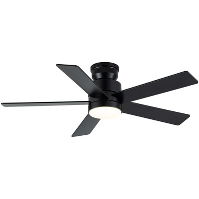 Airsurfer 42" Ceiling Fan with 18W LED Light and Remote, DC Motor, 5 Reversible Black/Walnut Blades, Matte Black, Memory & 3 Color Temps