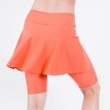 Calypsa Women's Plus Size Flared Mid-Thigh Swim Skirt With Bike Shorts - 3 of 4