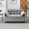 TiramisuBest 55"green velvet sofa, elegant with convenient pockets, clever interpretation of the three-in-one conversion art - 2 of 4