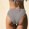 Women's Checkered High-Waisted Bikini Bottom - Cupshe - 4 of 4