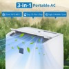 14K BTU Portable Air Conditioners, Cools up to 750 Sq. Ft 3-in-1 Movable AC for Room - 2 of 4