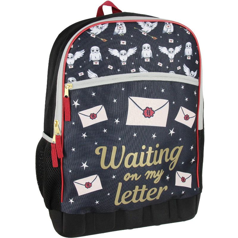 Harry Potter Hogwarts Hedwig Waiting On My Letter School Backpack Black, 1 of 5