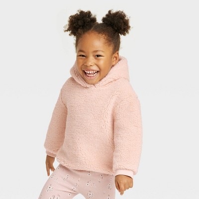 Toddler Girls' Fleece Zip-Up Sweatshirt - Cat & Jack™ Pink 5T