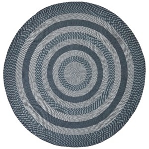Newport Braid Collection 100% Polypropylene Stripe Pattern Reversible Indoor Utility Rug - Better Trends - 1 of 3