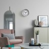 Clockswise Round Quartz Wall Clock Non-Ticking Battery Operated with Silent Sweep Movement, Aluminum Silver Frame - 4 of 4
