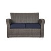 WestinTrends 4 Piece Outdoor Wicker Rattan Conversation Sofa set with Coffee table - 2 of 4