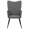 vidaXL Relaxing Chair Dark Gray Fabric - 3 of 4