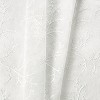 Ellis Curtain Brewster 100% Polyester Embroidered Sheer Rod Pocket Curtain Panel White - 4 of 4