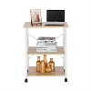 LunaLulinlk 3-Tier Kitchen Utility Microwave Oven Stand Storage Cart Workstation Shelf - 3 of 4