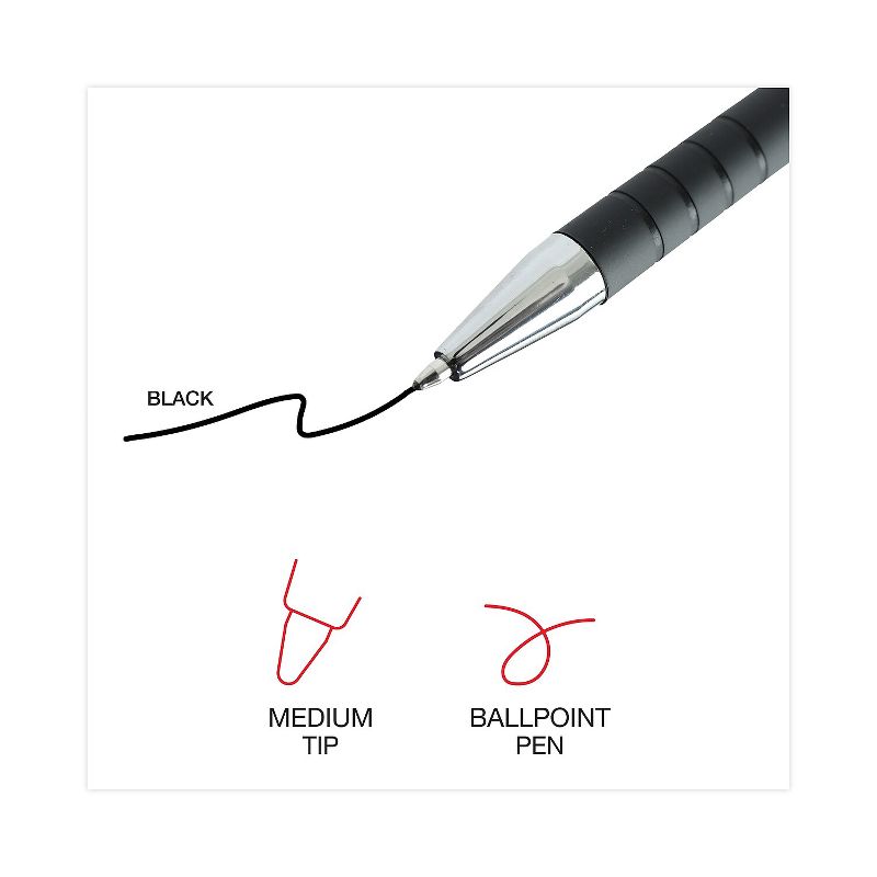 UNIVERSAL Comfort Grip Ballpoint Retractable Pen Black Ink Medium Dozen 15510, 5 of 9
