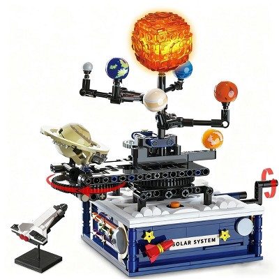 Cubimana 775-Piece Rotatable Solar System Building Toys with 9 Planets and Rocket Gifts for Kids Age 6+