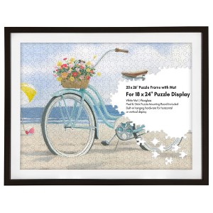 Americanflat Puzzle Frame with plexiglass - Peel and Stick Board Included - Available in a variety of sizes - 1 of 3