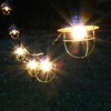 10 Lights Metal Up Lid Electric Café String Lights Bronze: Outdoor Party Incandescent UL Listed, Connects End to End - 3 of 4