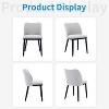 Upholstered Fabric Dining Room Side Chairs, Chair for Dining Room with Padded Seat and Wood Legs - 3 of 4