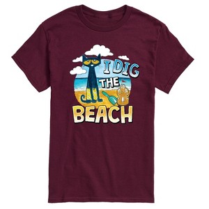 Men's - Pete the Cat - I Dig The Beach Short Sleeve Graphic T-Shirt - 1 of 4