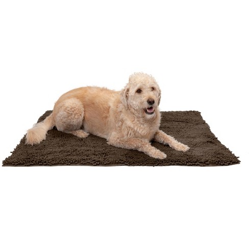 FurHaven Pet Dog Mat  Muddy Paws Towel & Shammy Rug, Blue, Small 