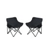 DSVIMOY Camping Chair, 2-Piece Outdoor Portable Chair with Side Pockets for Camping, Black, 17.7"*16.5"*25.6" - 4 of 4