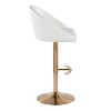 LumiSource Set of 2 Matisse Highback Adjustable Barstools PU - 3 of 4