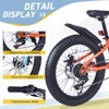 Aukfa 24" Fat Tire Mountain Bike for Kids 10+ - 7-Speed, Dual Disc Brakes, Steel Frame, All-Terrain Bike for Snow, Sand and Trails - 4 of 4