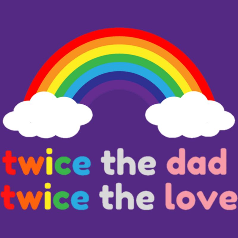 Adult Design By Humans Rainbow Twice The Dad & Love By Racerback Tank Top, 2 of 3