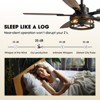 Siljoy 52-in Rustic Cage Ceiling Fan with Walnut or Black Color Blades Ceiling Fan With Light - Remote Included ( 5-Blade ) - 4 of 4