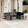 vidaXL Garden Sofa Set Grey PE rattan 7 Piece Set Modular - 2 of 4