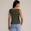 Lands' End Women's Sleeveless Pointelle Rib Boat Neck Tank - 2 of 4