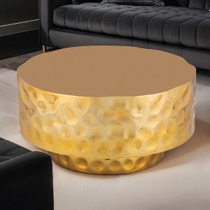CT-90-25-30 Modern Style Coffee Table made with Metal in Gold - 1 of 1