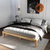 Infans King Size 14" Wooden Bed Frame Mattress Platform Wood Slats Support Natural - 4 of 4
