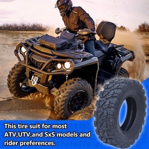 AT25x8-12 All-Terrain Tires Set of 2 ATV Tire 25x8-12 6PR, All Terrain 25x8-12 TL ATV UTV Trail Sand Mud Off-Road Tires (Pack of 2, Tubeless) - 1 of 4