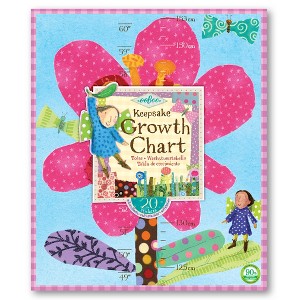 eeBoo Hot Pink Flower Growth Chart for Girls (GCHPF2) - 1 of 4