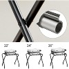 Hachikiko Foldable Metal Luggage Rack - 27x15.3x22 Inches Steel Frame Suitcase Stand with Nylon Straps, Holds 100 lbs - 4 of 4