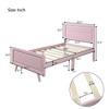 ALEXOUN Twin Size Platform Bed Frame with Headboard,Wooden Beds Frame with Wooden Slat Support,No Box Spring Needed,for Bedroom Living Room - 3 of 4
