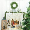 Norfolk Pine Wreath 15INCH Real Artificial Evergreen Realistic Faux Plain Wreath Front Door Mantles - 4 of 4