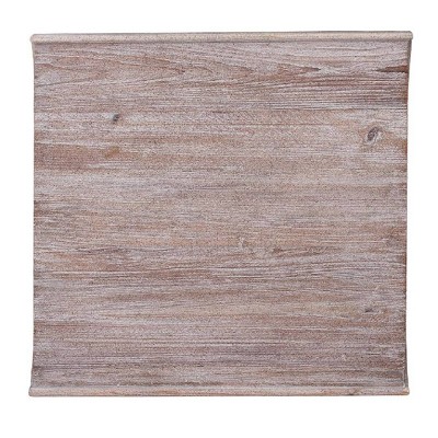 18" Natural Gray Reclaimed Wood Corner Table with Metal Base