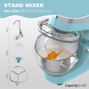 WHALL Stand Mixer, 12-Speed Tilt-Head Kitchen Mixer with Dough Hook, Whisk, Beater, and Stainless Steel Bowl - 2 of 4