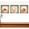 HomeRoots Set of Three Leo Faux Niche 3D Peel and Stick Wall Decals - 2 of 3