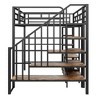 YOOCOZZ Full Size Metal Loft Bed with Staircase,Low Storage Table and Storage Shelves - 4 of 4